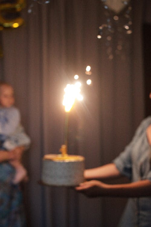 A Person Holding a Cake