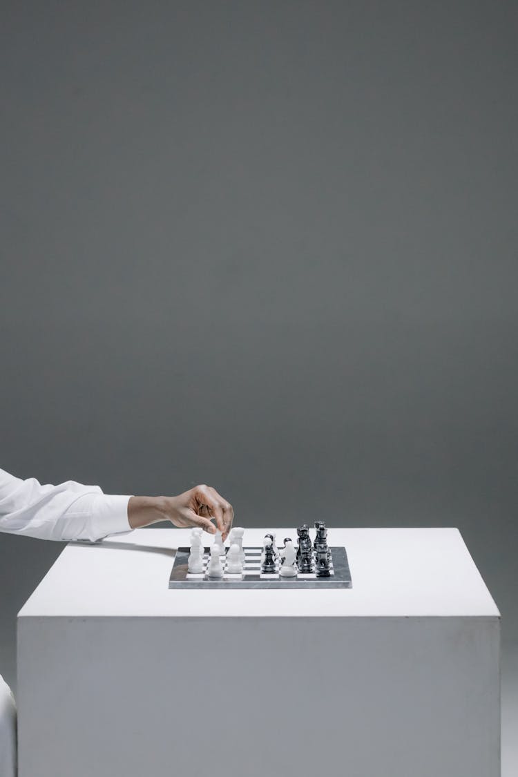 A Person Playing Chess