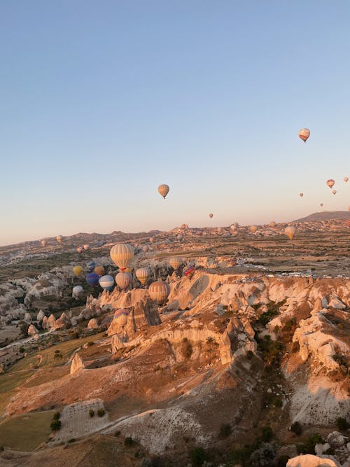 Hot Air Balloons over the Mountains