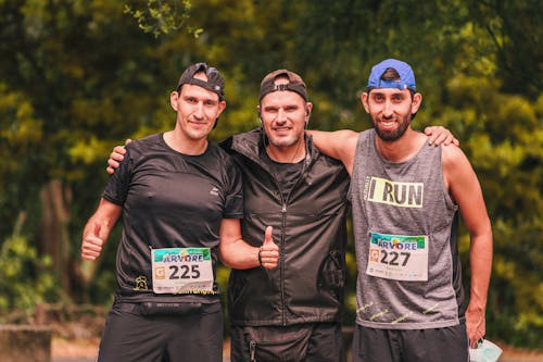 Group of Runners Standing Together