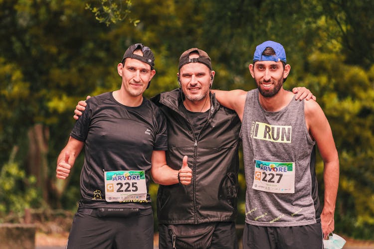 Group Of Runners Standing Together