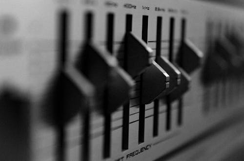 Free Grayscale Photo of an Audio Equipment Stock Photo