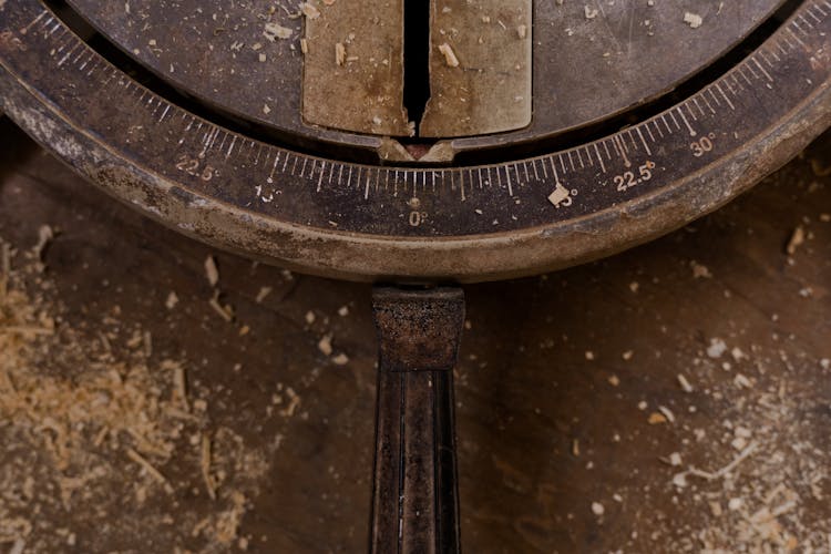 Close-Up Of An Old Measuring Tool