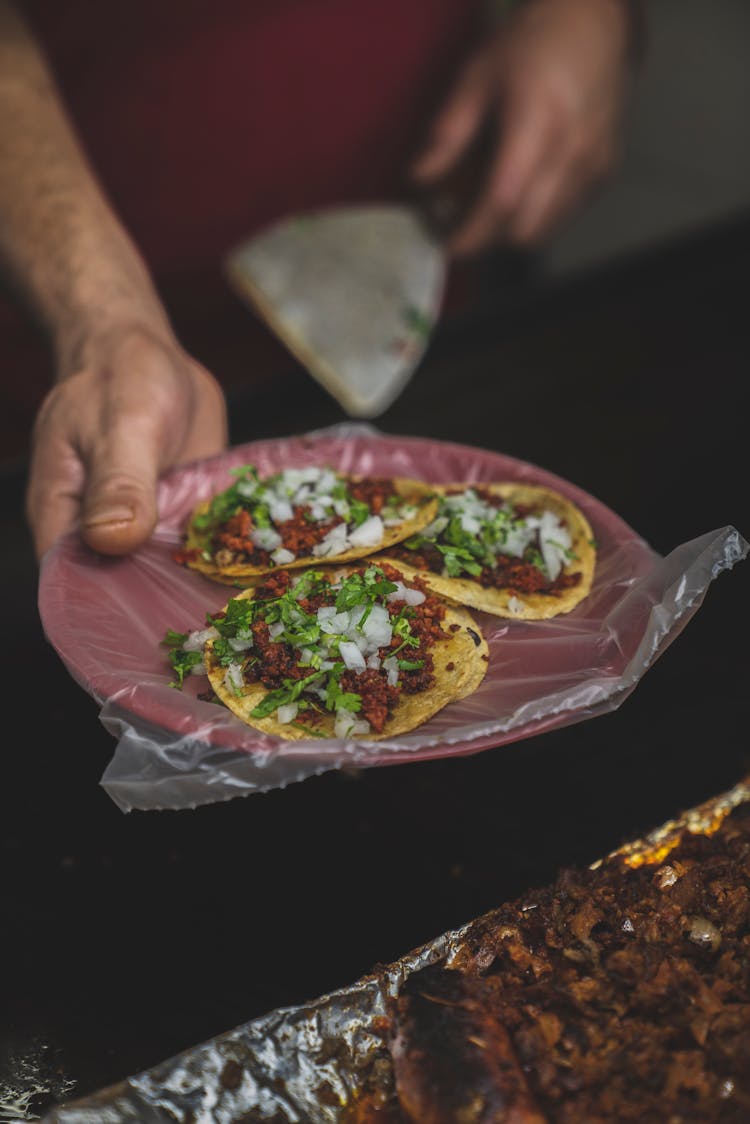 Close-Up Shot Of Tacos On A Plate