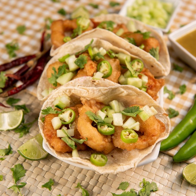 Air Fryer Spicy Fish Tacos