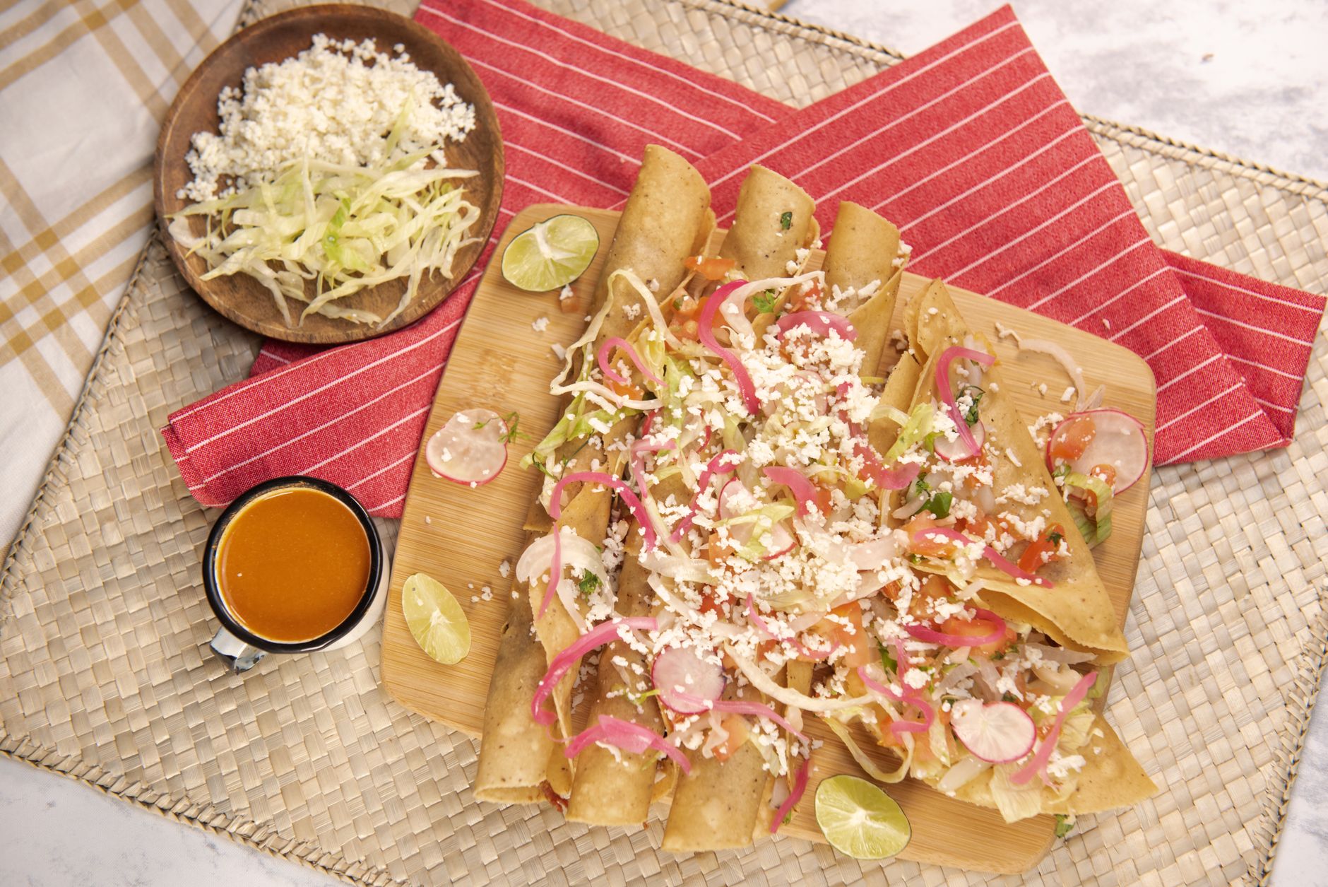 Assorted frozen taquitos in packaging