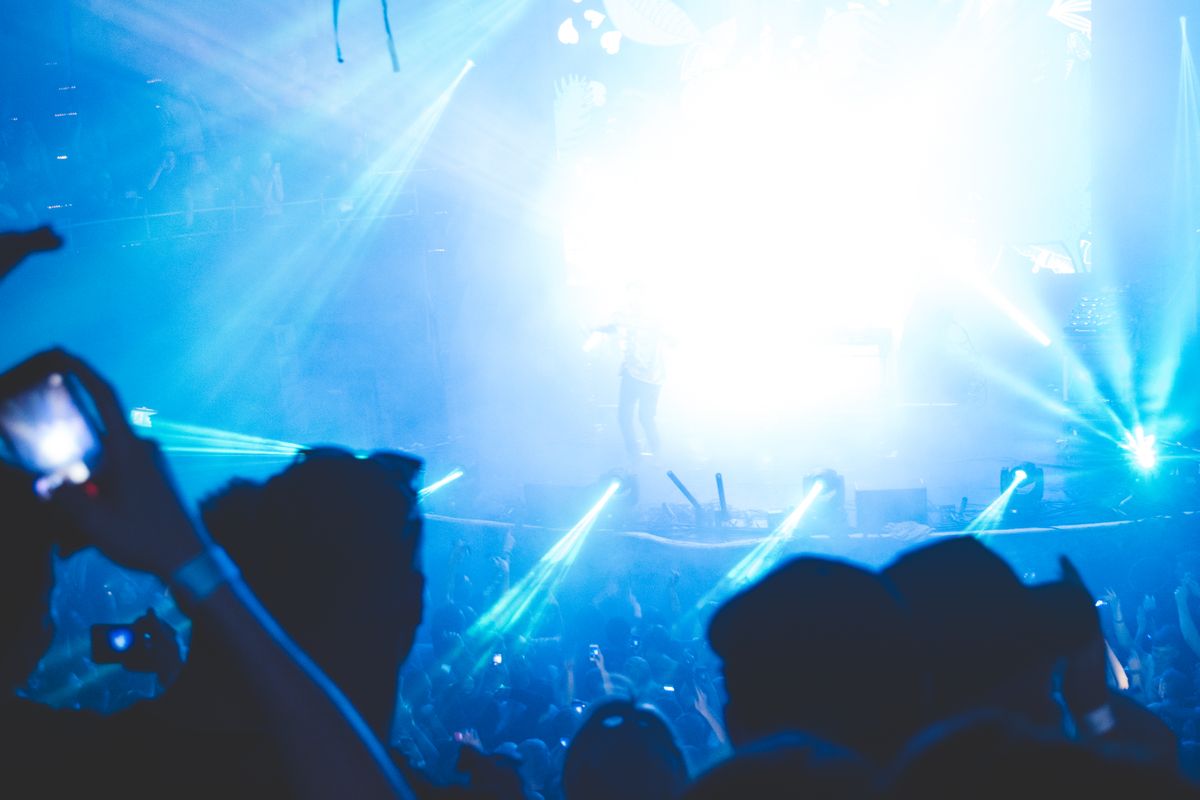 Colorful laser stage lighting effects