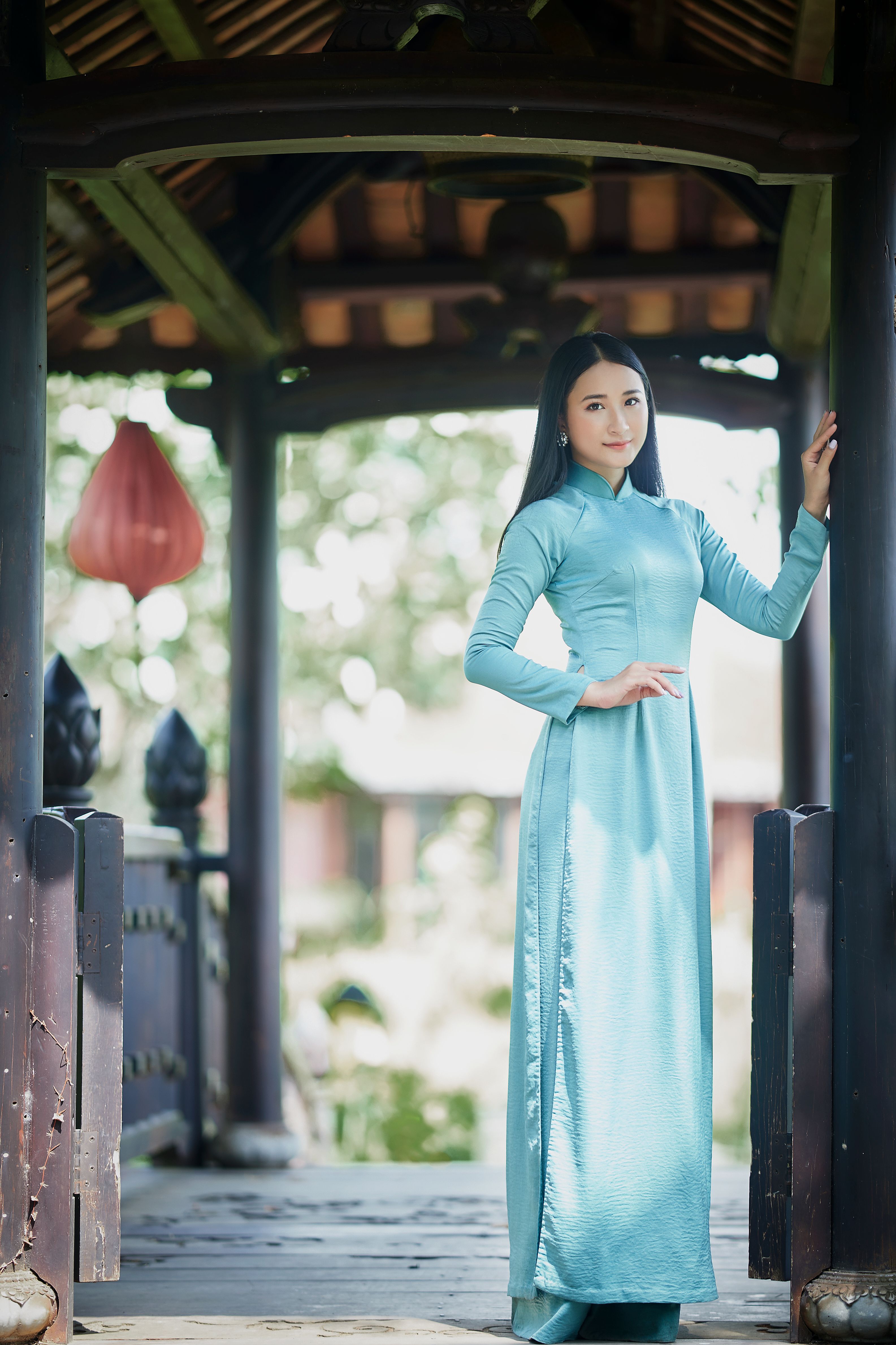 Smiling Woman in Blue Dress · Free Stock Photo