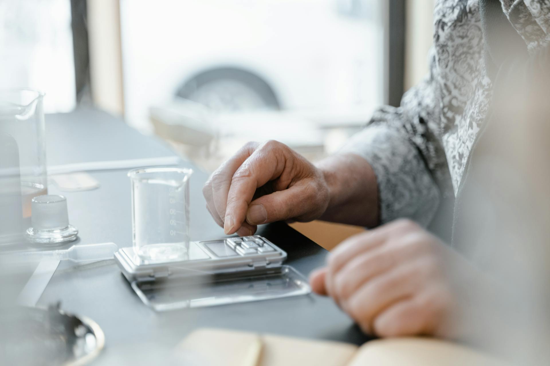 A Beaker on a Digital Scale