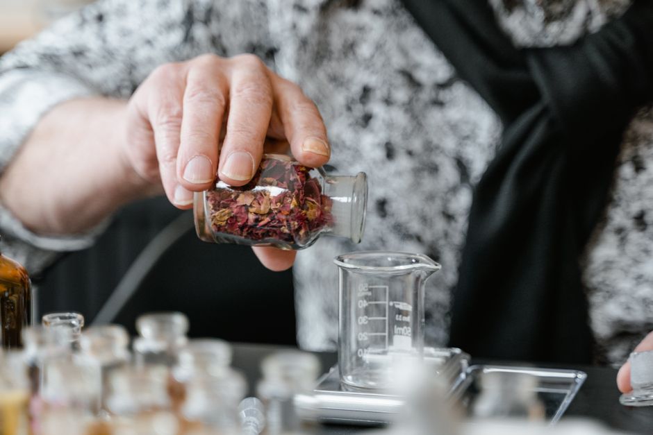 Botanical extracts being prepared in a laboratory setting for metabolic research Botanical extracts being prepared in a laboratory setting for metabolic research