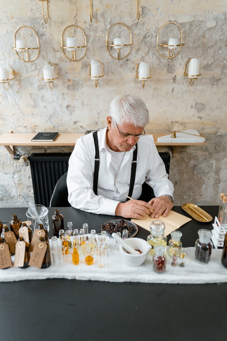 A Perfumer Researching Aromas