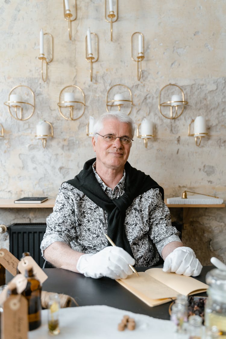 A Perfumer Writing His Notes