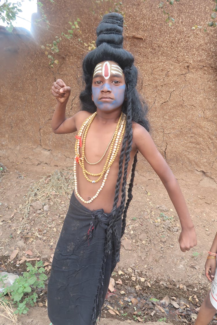 Boy In Tribal Clothing