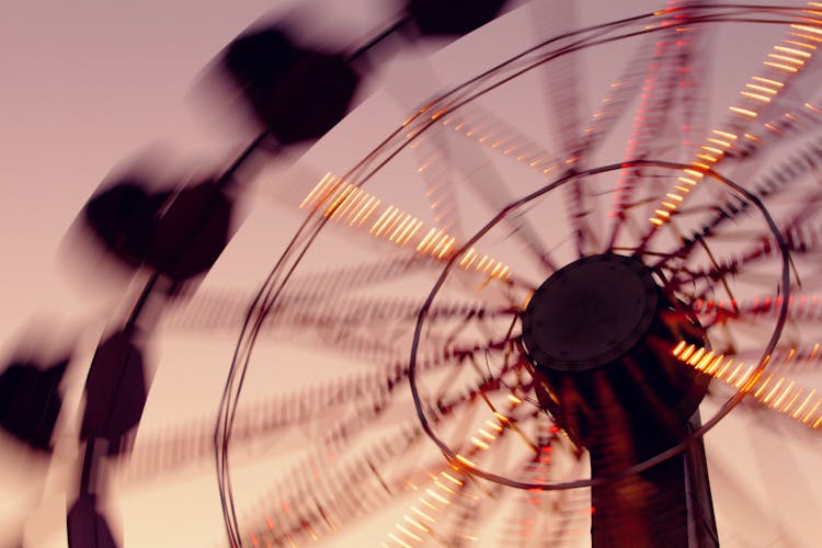 A Ferris Wheel In Rotating Motion