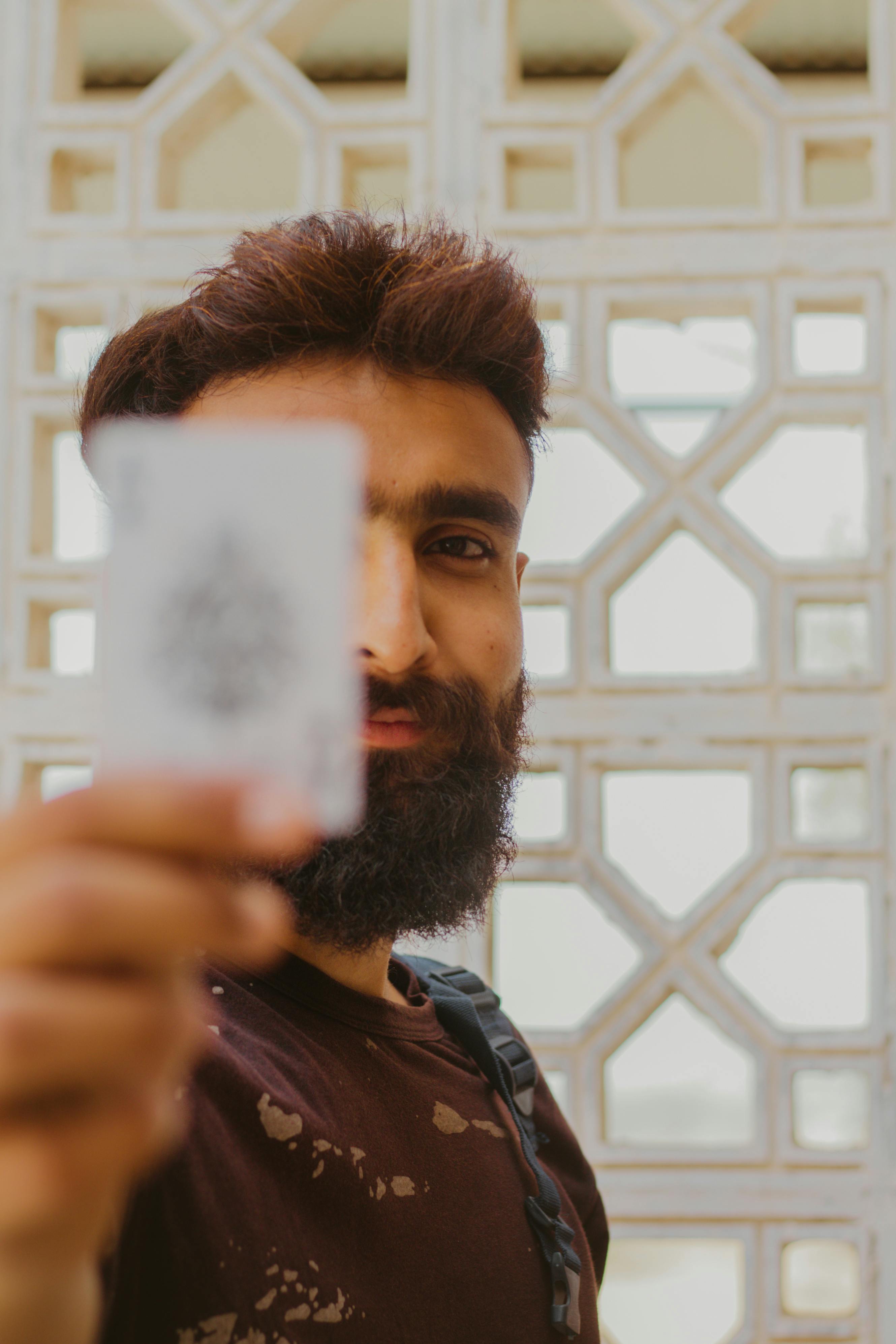 grátis Close Up De Um Homem Barbudo Foto profissional