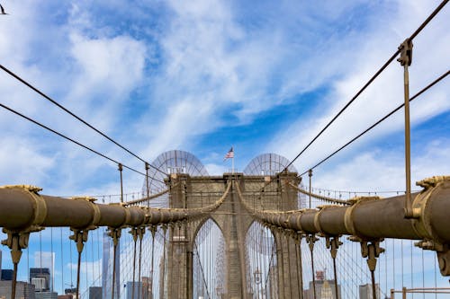 gratis Brooklyn Bridge, New York Stockfoto