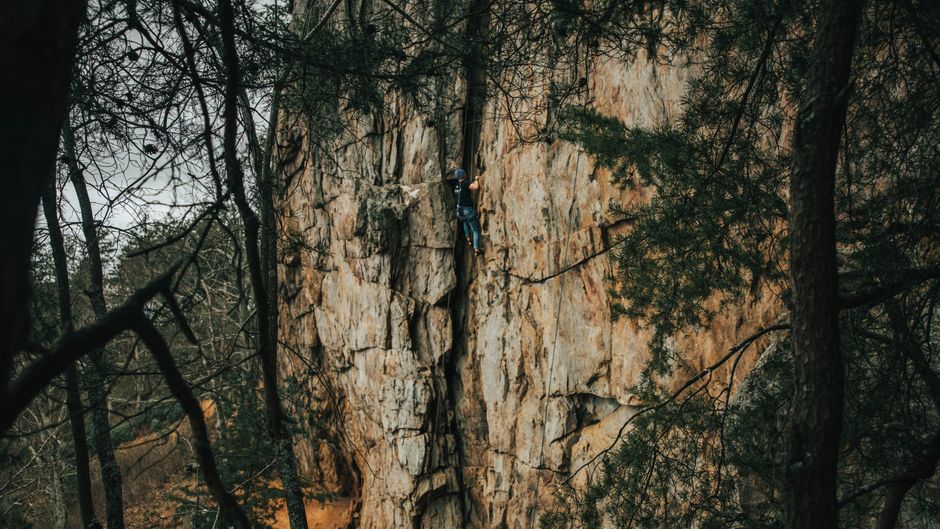 Escalade à la Falaise de Västra Frölunda