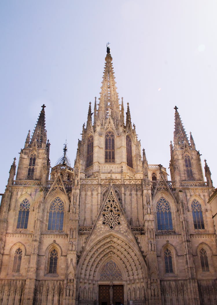 Archdiocese Of Barcelona Under White Sky