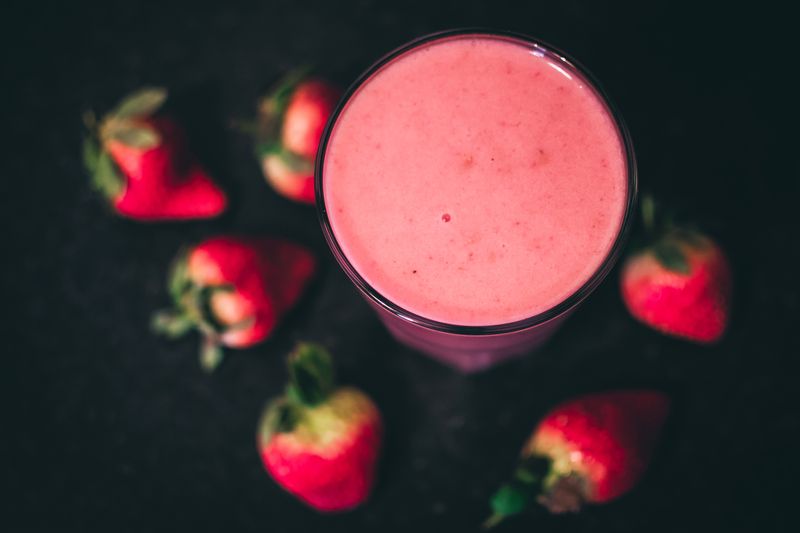 Fresh strawberry smoothie