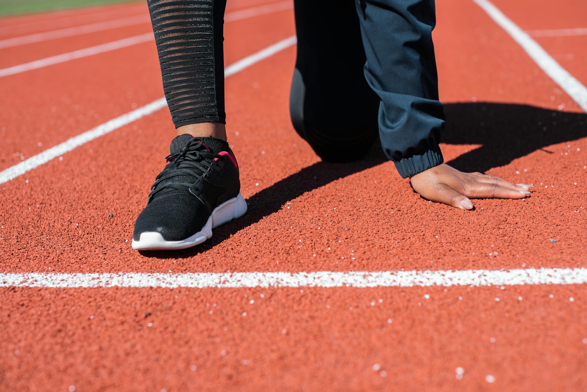 A Person in a Running Start Position