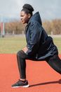 Woman Stretching Her Leg