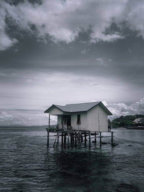 Stilt House in a Lake