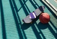 Basketball on Basketball Court
