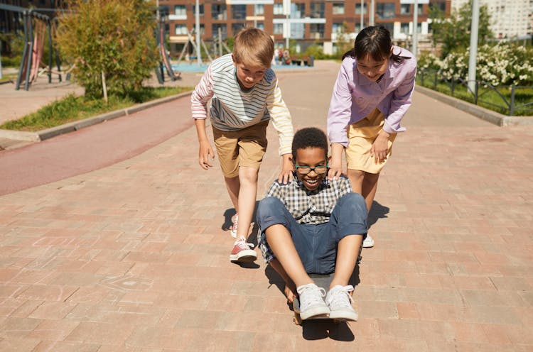 Kids Playing On The Street