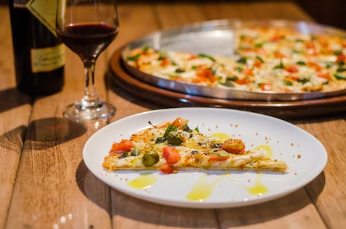 Pizza Em Bandeja De Aço Inoxidável