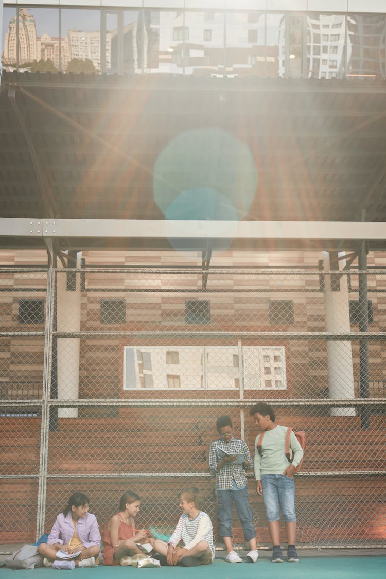 Students In The School Ground