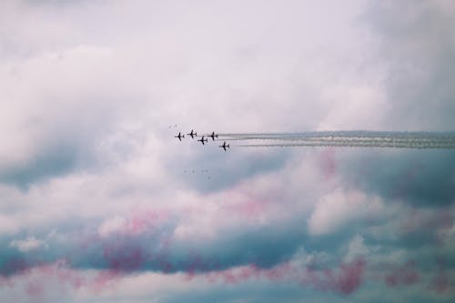 Gratis stockfoto met antenne, buiten, contrails