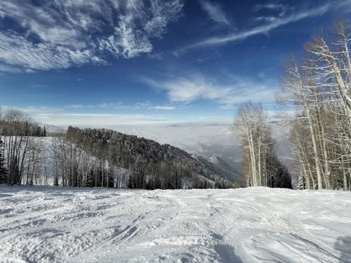 Free stock photo of blue sky, landscape, mountain summit Stock Photo