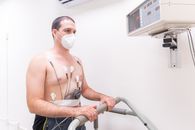 A Patient with Electrodes on His Body