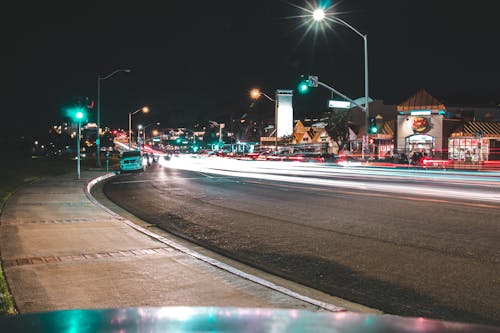 Free stock photo of lights, long exposure, street