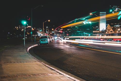 Free stock photo of lights, long exposure, street