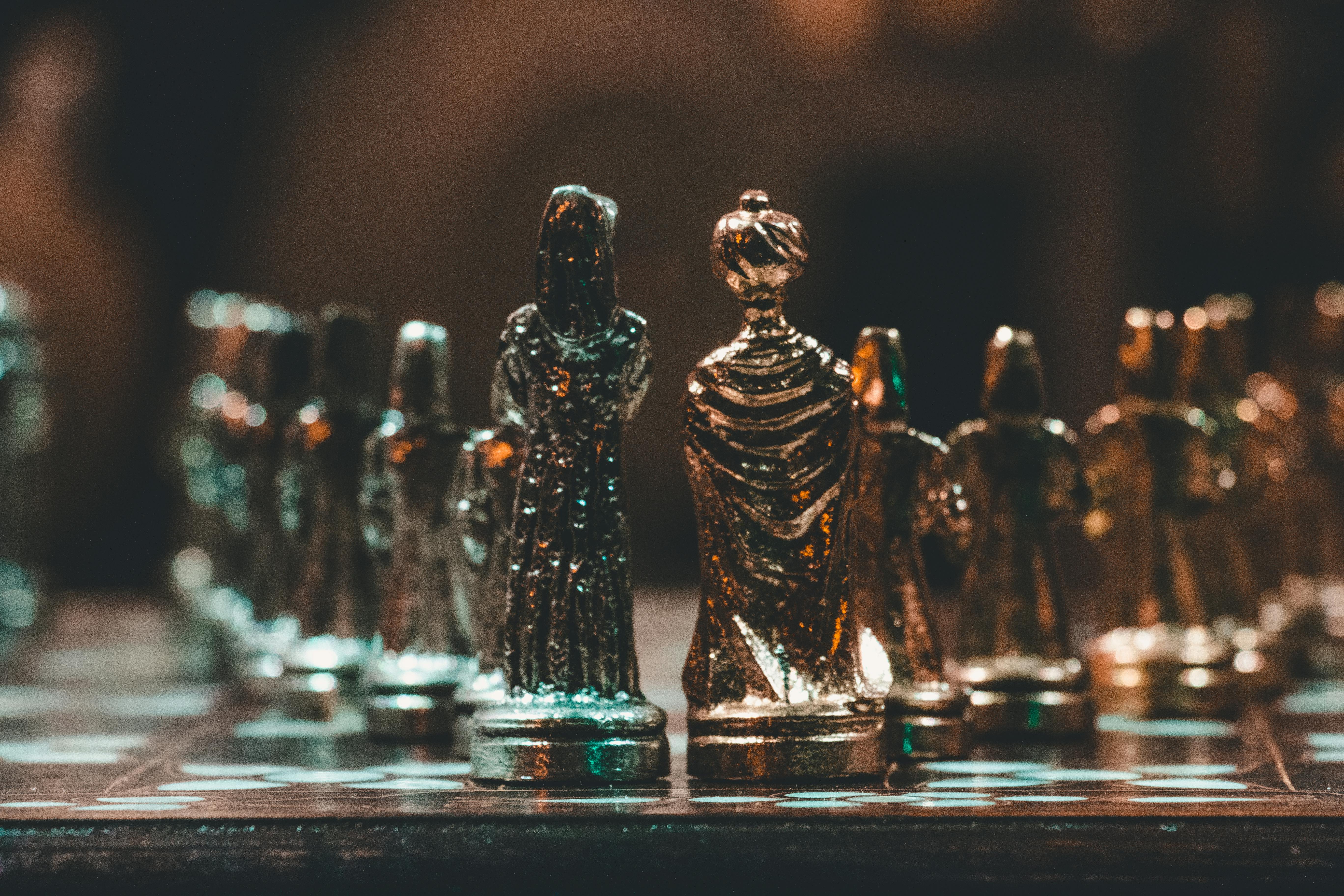 Chess, chess piece, knight, bokeh, HD phone wallpaper