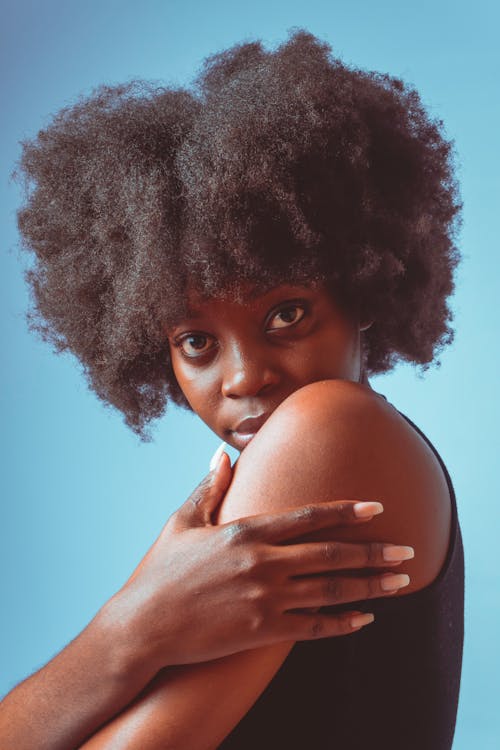 Free Woman with Afro hair Stock Photo
