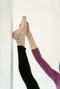 Person in Black Long Sleeve Shirt and Pink Pants