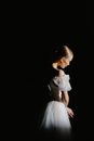 Girl in White Dress With White Dress