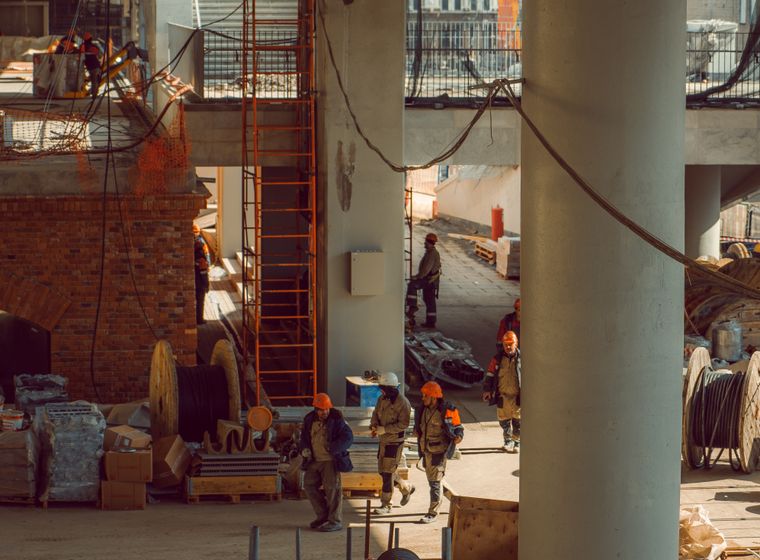 Commercial interior under renovation and construction