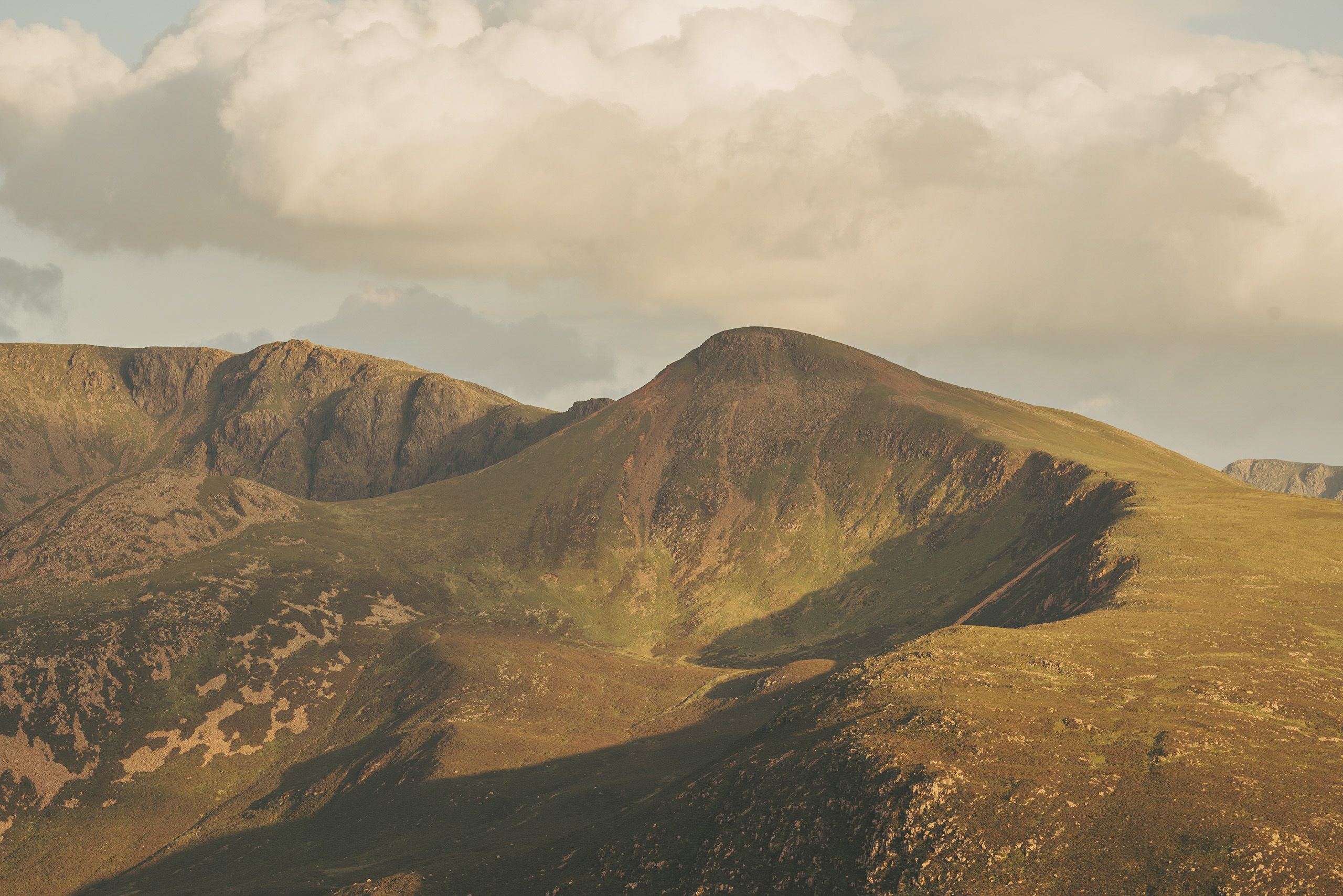 An Aerial Photography of a Mountain Under the White Clouds · Free Stock ...