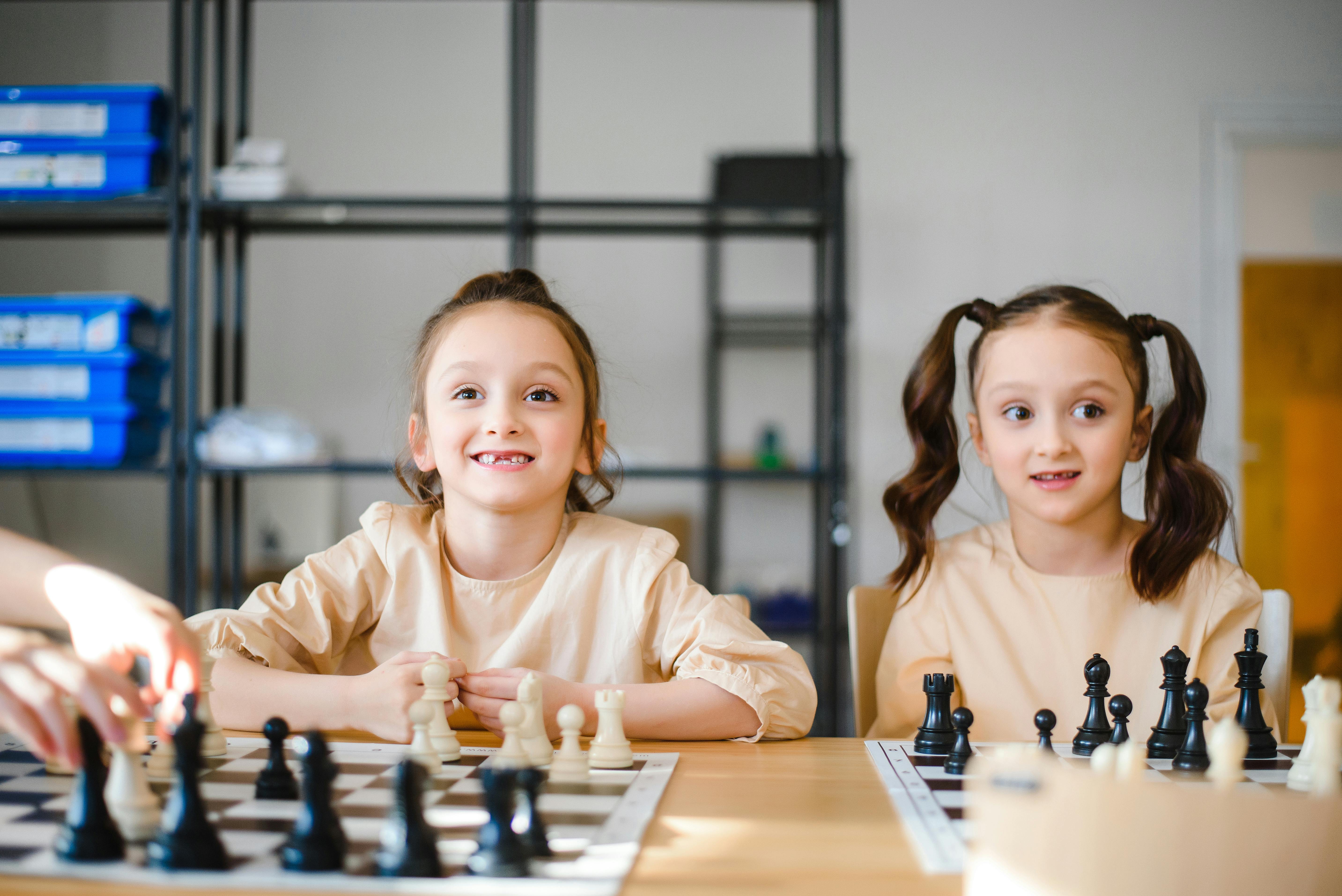 Girl Watching Next Chess Move Stock Photo - Image of strategy, children:  22865482