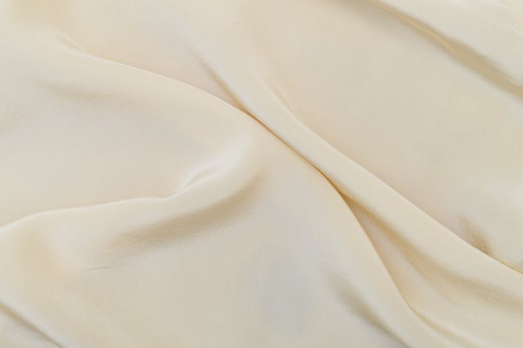 Close-up Of A Wavy White Cloth 