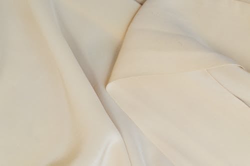 Close-up of Folded White Fabric 
