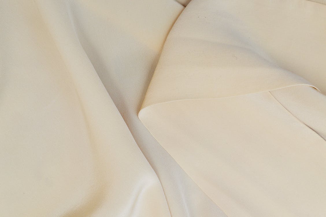 Close-up of Folded White Fabric · Free Stock Photo