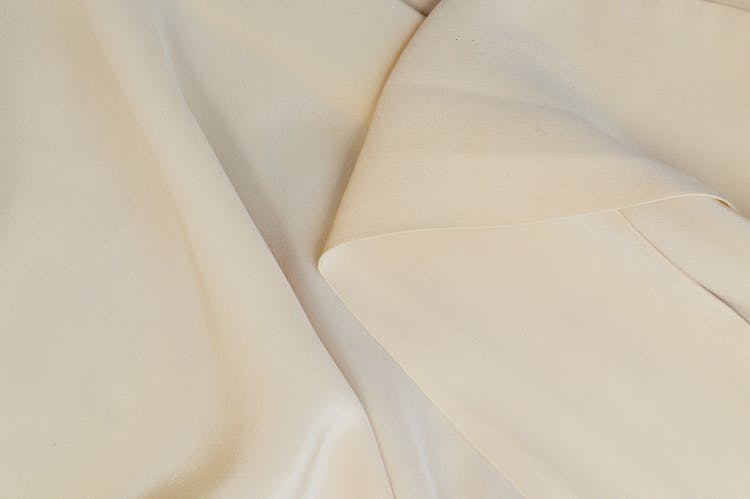 Close-up Of Folded White Fabric 