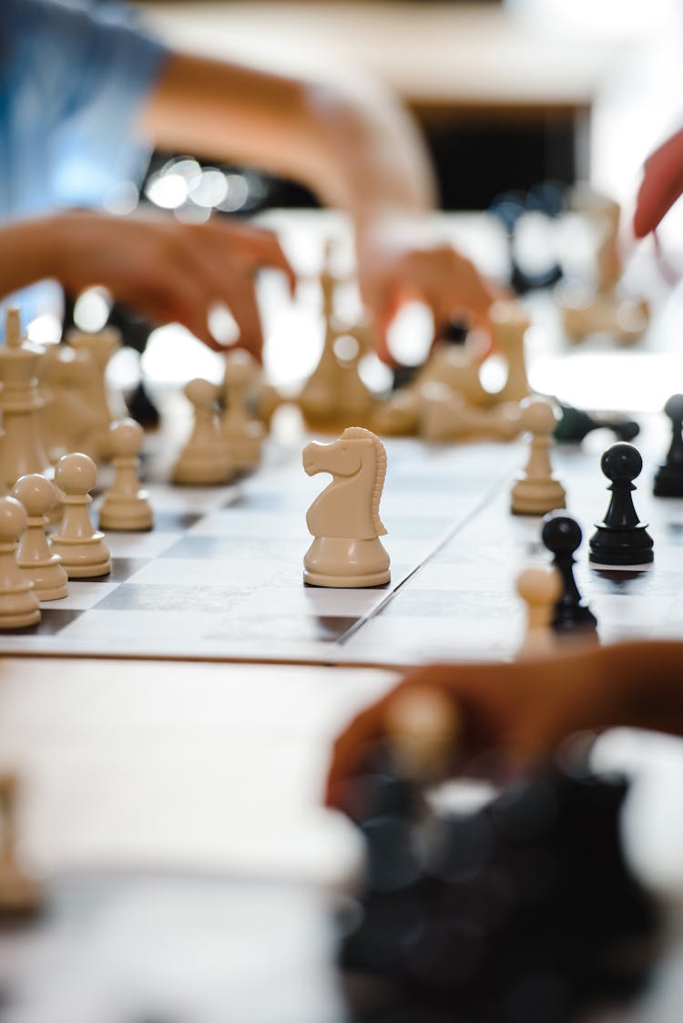 White Chess Piece In Close-up Shot 