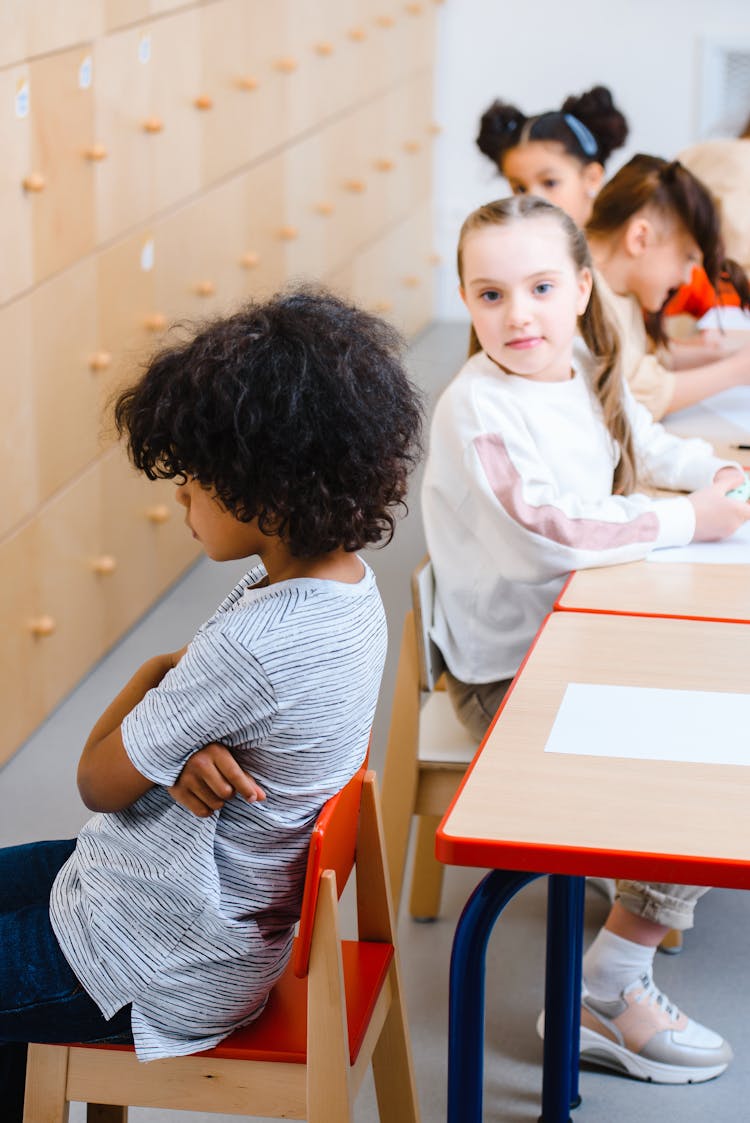 Upset Boy At School