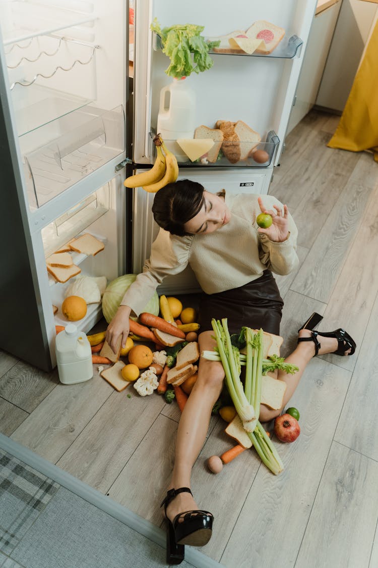 Woman Sitting On The Floor 