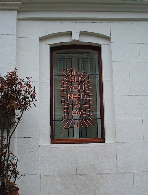 Neon Signage on a Window 